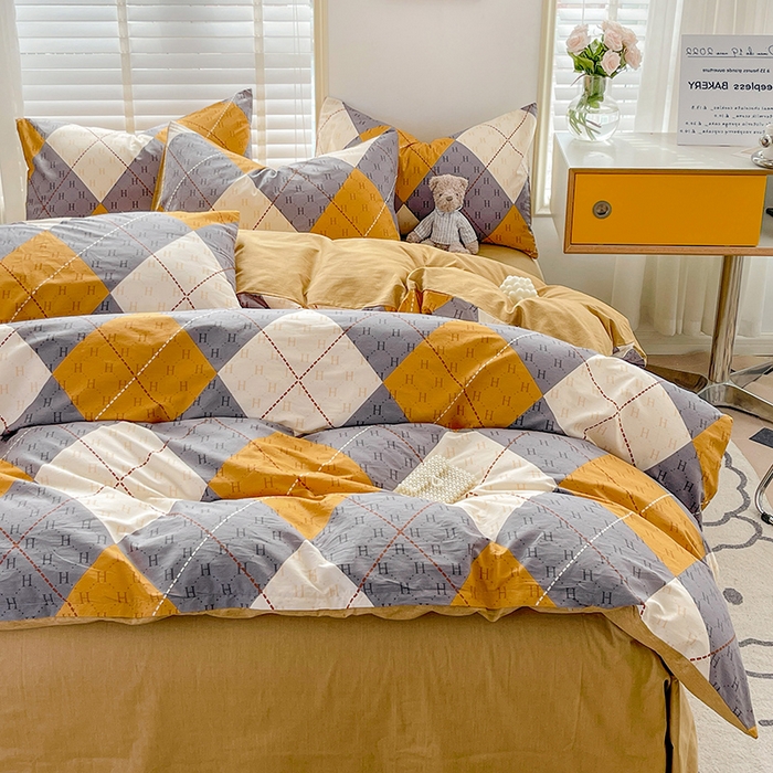 91家纺网 家纺一手货源 找家纺 梦家居 2023春季新品小清新系列3-全棉单被套 时光