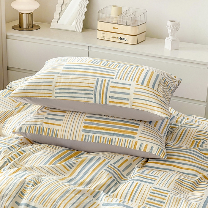 91家纺网 家纺一手货源 找家纺 梦家居 2023春季新品小清新系列3-全棉单被套 忆梦