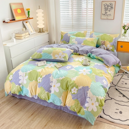 91家纺网 家纺一手货源 找家纺 （总）梦家居 2023春季新品小清新系列3-全棉单被套