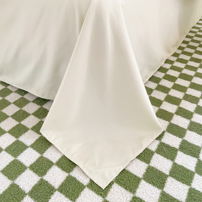 91家纺网 家纺一手货源 找家纺 （总）慕澄 2023新款高克重小清新华夫格毛巾绣系列四件套