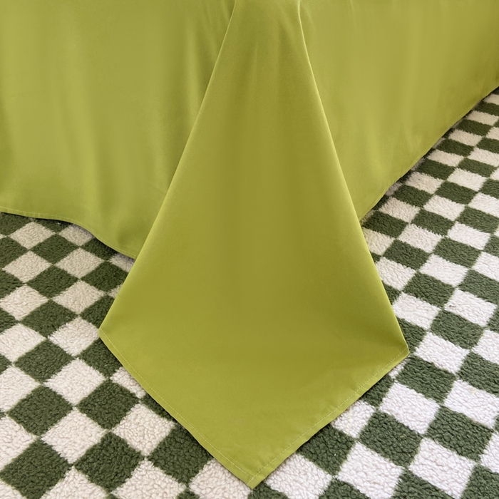 91家纺网 家纺一手货源 找家纺 慕澄 2023新款高克重小清新华夫格毛巾绣系列四件套 圣诞树-草绿绿