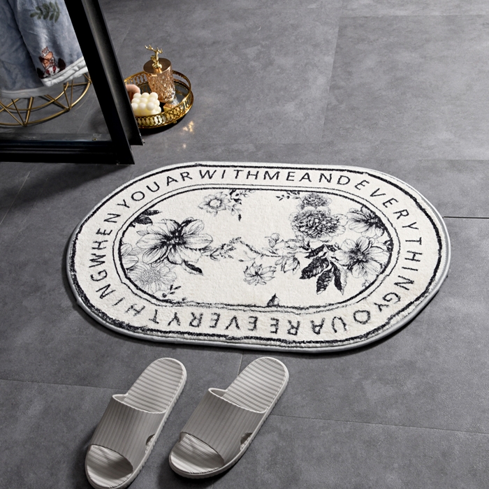 91家纺网 家纺一手货源 找家纺 （总）爵仕 2025新款高端仿羊绒浴室地毯吸水地垫门垫(可定制)