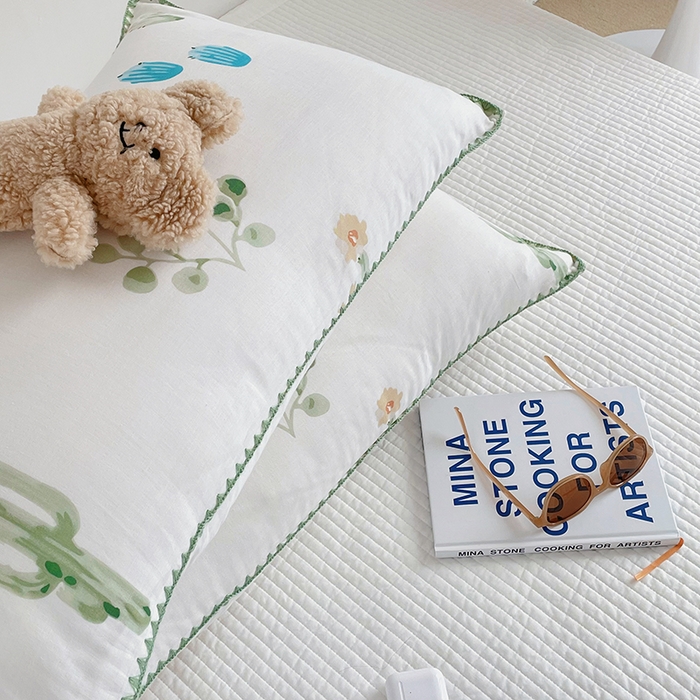 91家纺网 家纺一手货源 找家纺 洋铭区 2023新款双层纱枕套 仙人掌1