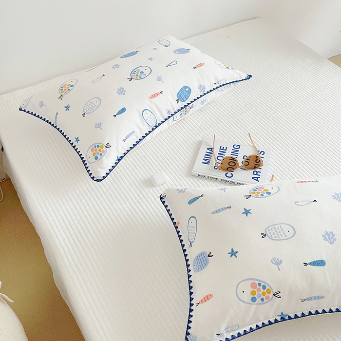 91家纺网 家纺一手货源 找家纺 洋铭区 2023新款双层纱枕套 小海洋1