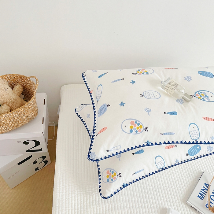 91家纺网 家纺一手货源 找家纺 洋铭区 2023新款双层纱枕套 小海洋1