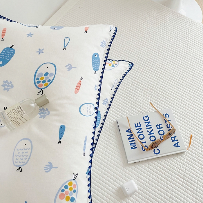 91家纺网 家纺一手货源 找家纺 洋铭区 2023新款双层纱枕套 小海洋1