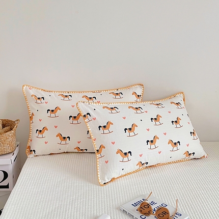 洋铭区 2023新款双层纱枕套 小马萝莉1