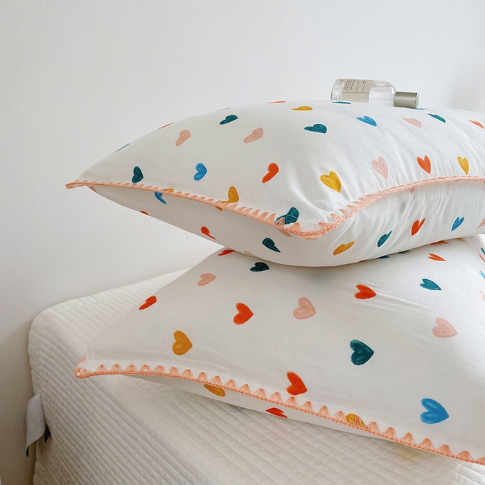 91家纺网 家纺一手货源 找家纺 洋铭区 2023新款双层纱枕套 甜心宝贝1