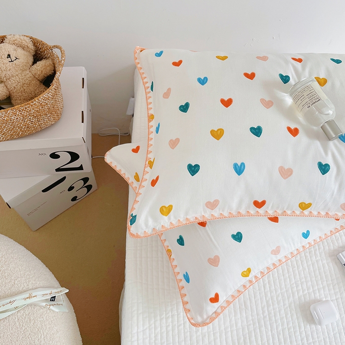 91家纺网 家纺一手货源 找家纺 洋铭区 2023新款双层纱枕套 甜心宝贝1