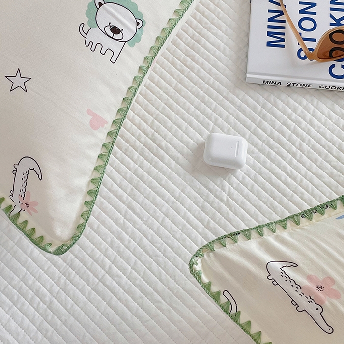 91家纺网 家纺一手货源 找家纺 洋铭区 2023新款双层纱枕套 翻糖小象1