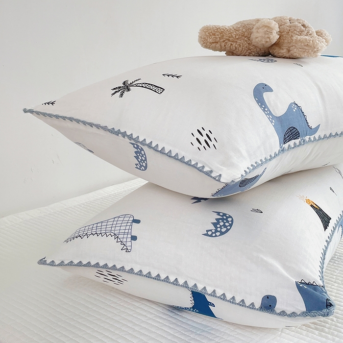 91家纺网 家纺一手货源 找家纺 洋铭区 2023新款双层纱枕套 萌翻小宇宙1