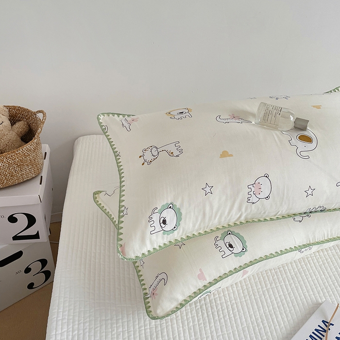 91家纺网 家纺一手货源 找家纺 洋铭区 2023新款双层纱枕套 翻糖小象1