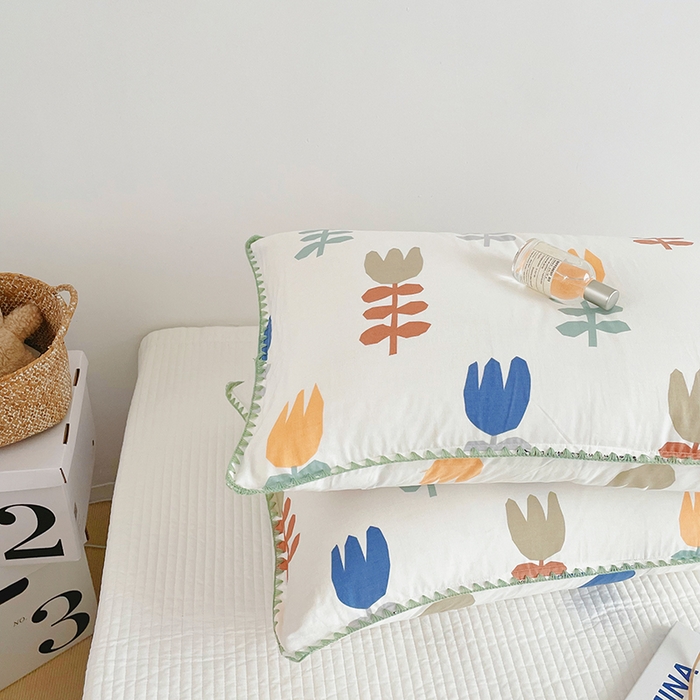 91家纺网 家纺一手货源 找家纺 洋铭区 2023新款双层纱枕套 郁香绵绵1