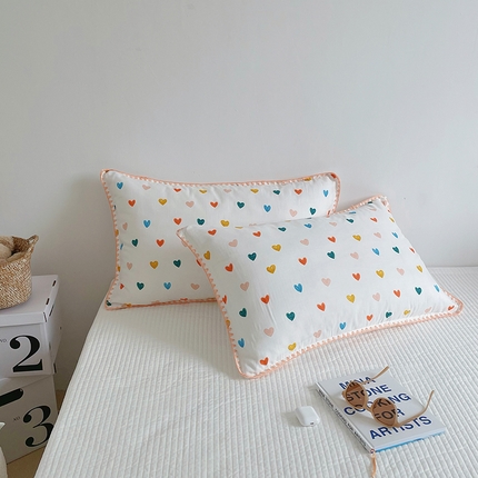 91家纺网 家纺一手货源 找家纺 洋铭区 2023新款双层纱枕套 甜心宝贝1