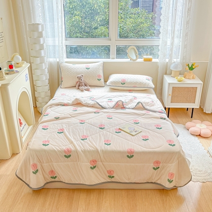 91家纺网 家纺一手货源 找家纺 （总）沐慕2023新款凉感丝夏被四件套