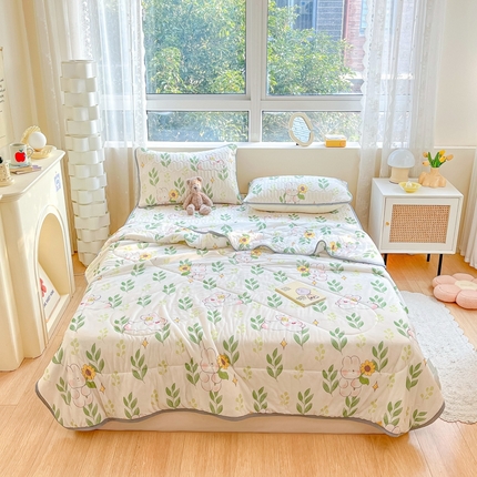 91家纺网 家纺一手货源 找家纺 （总）沐慕2023新款凉感丝夏被四件套