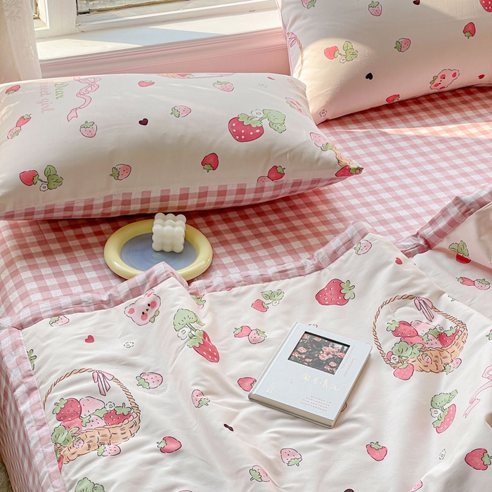 91家纺网 家纺一手货源 找家纺 （总）金丝鸟 2023新款全棉大豆夏被四件套