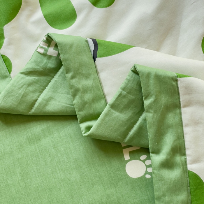 91家纺网 家纺一手货源 找家纺 金丝鸟 2023新款全棉大豆夏被四件套 乐乐狗