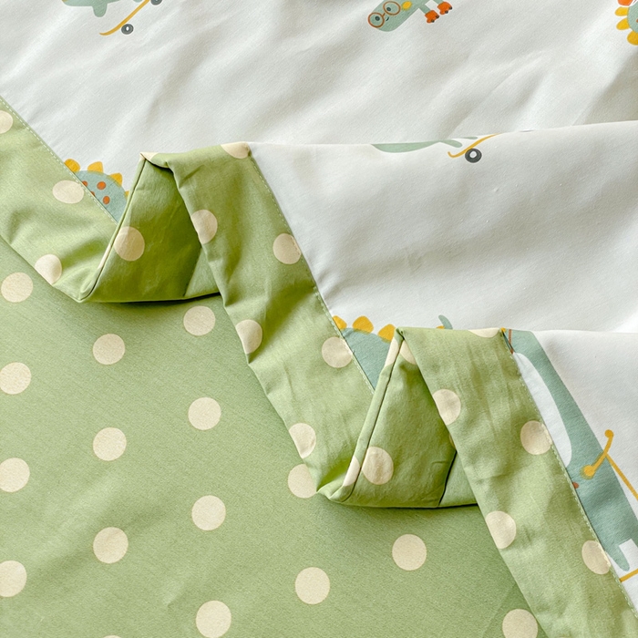 91家纺网 家纺一手货源 找家纺 金丝鸟 2023新款全棉大豆夏被四件套 恐龙王子