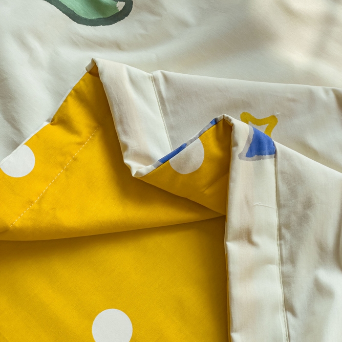 91家纺网 家纺一手货源 找家纺 金丝鸟 2023新款全棉大豆夏被四件套 打怪兽