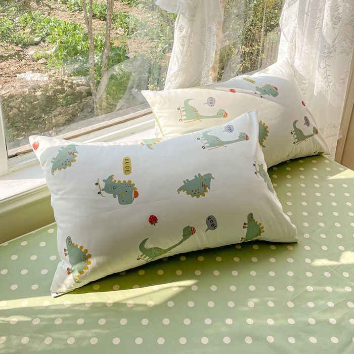 91家纺网 家纺一手货源 找家纺 金丝鸟 2023新款全棉大豆夏被四件套 恐龙王子