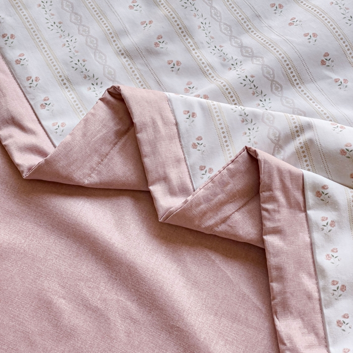 91家纺网 家纺一手货源 找家纺 金丝鸟 2023新款全棉大豆夏被四件套 烟雨枫间