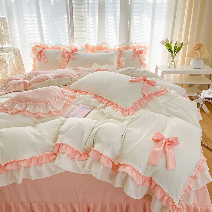 91家纺网 家纺一手货源 找家纺 唐人居 2025新款水洗棉麻梦幻系列 梦幻白玉