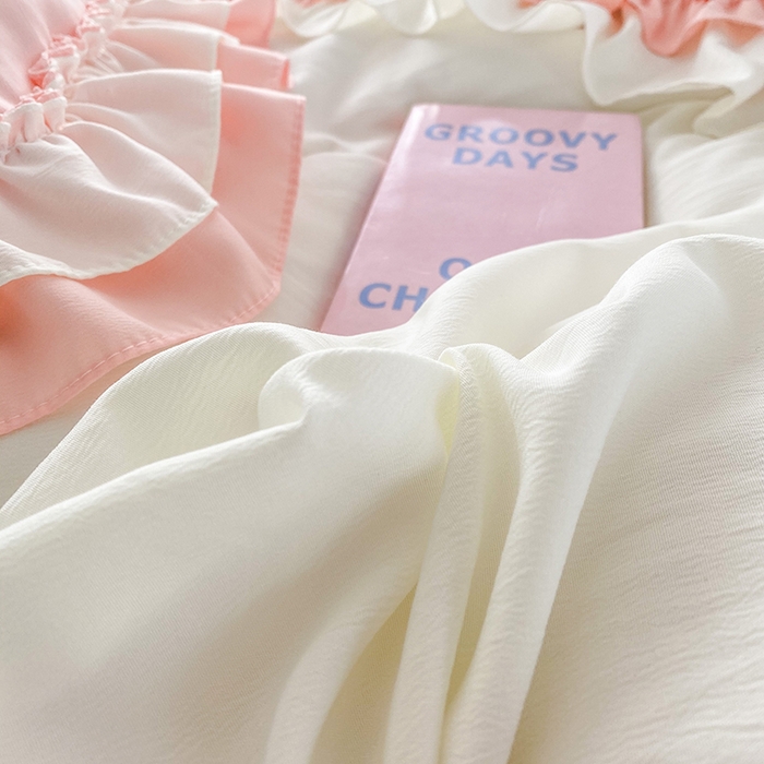 91家纺网 家纺一手货源 找家纺 唐人居 2025新款水洗棉麻梦幻系列 梦幻白玉