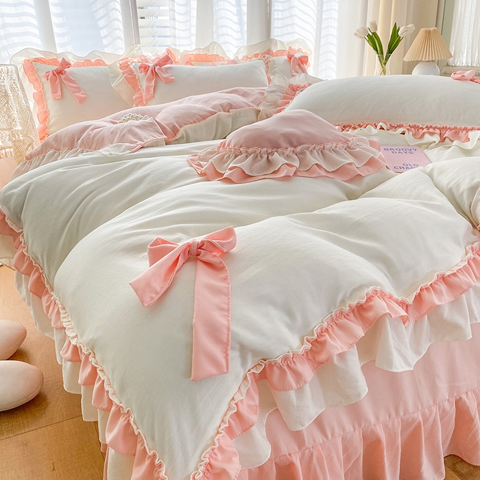 91家纺网 家纺一手货源 找家纺 唐人居 2025新款水洗棉麻梦幻系列 梦幻白玉