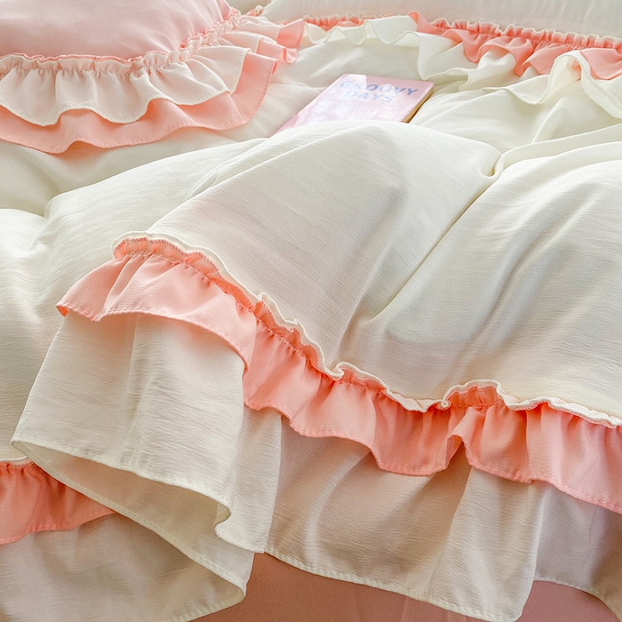 91家纺网 家纺一手货源 找家纺 唐人居 2025新款水洗棉麻梦幻系列 梦幻白玉