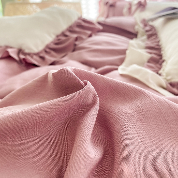 91家纺网 家纺一手货源 找家纺 唐人居 2025新款水洗棉麻梦幻系列 梦幻紫