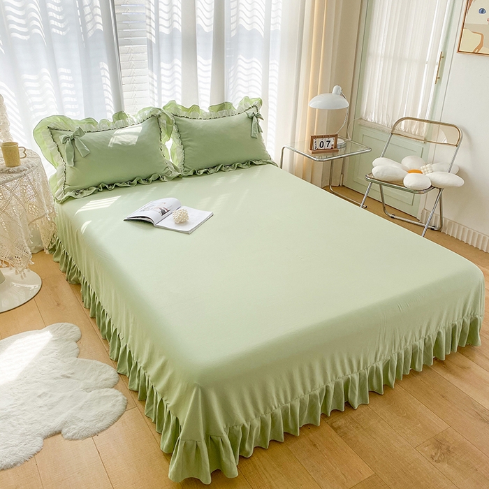 91家纺网 家纺一手货源 找家纺 唐人居 2025新款水洗棉麻梦幻系列 梦幻绿