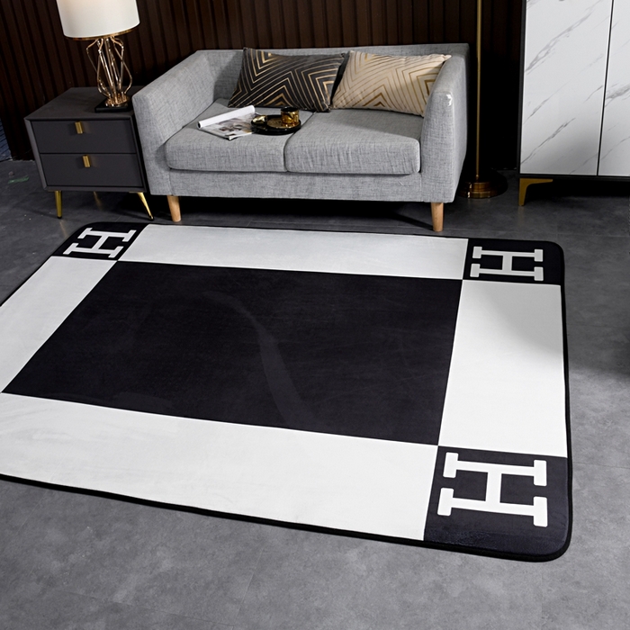 91家纺网 家纺一手货源 找家纺 爵仕 2023轻奢大地垫客厅大地毯复古 H 黑