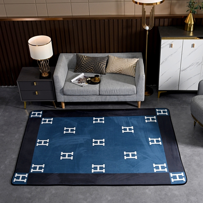 91家纺网 家纺一手货源 找家纺 爵仕 2023轻奢大地垫客厅大地毯复古 H 蓝