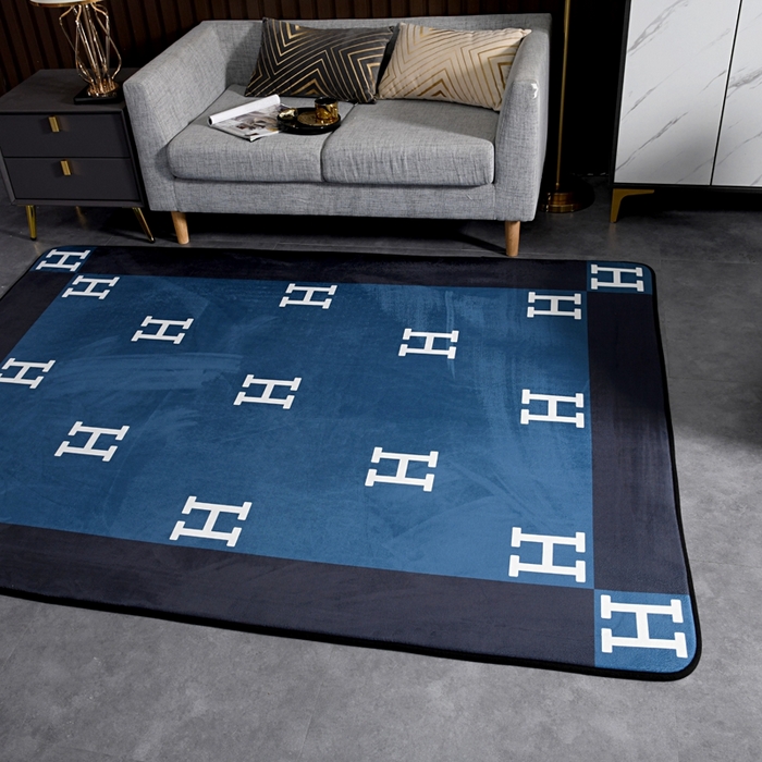 91家纺网 家纺一手货源 找家纺 爵仕 2023轻奢大地垫客厅大地毯复古 H 蓝