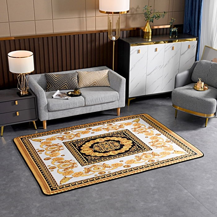 91家纺网 家纺一手货源 找家纺 爵仕 2023轻奢大地垫客厅大地毯复古 布洛克