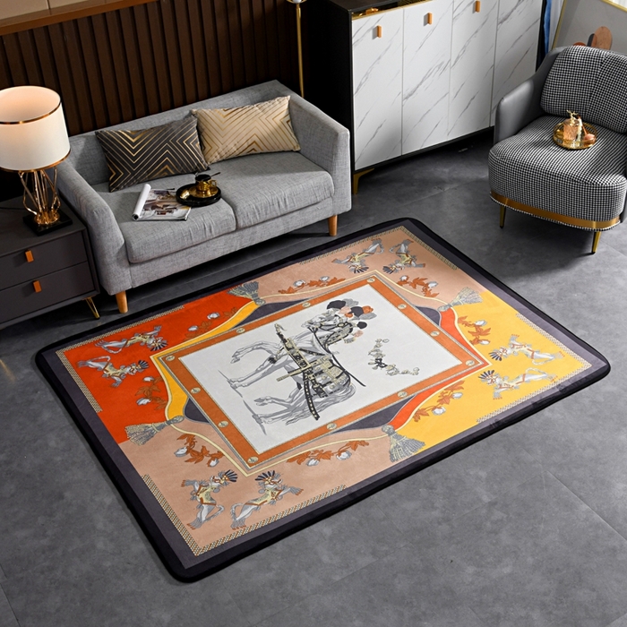 91家纺网 家纺一手货源 找家纺 爵仕 2023轻奢大地垫客厅大地毯复古 皇家车