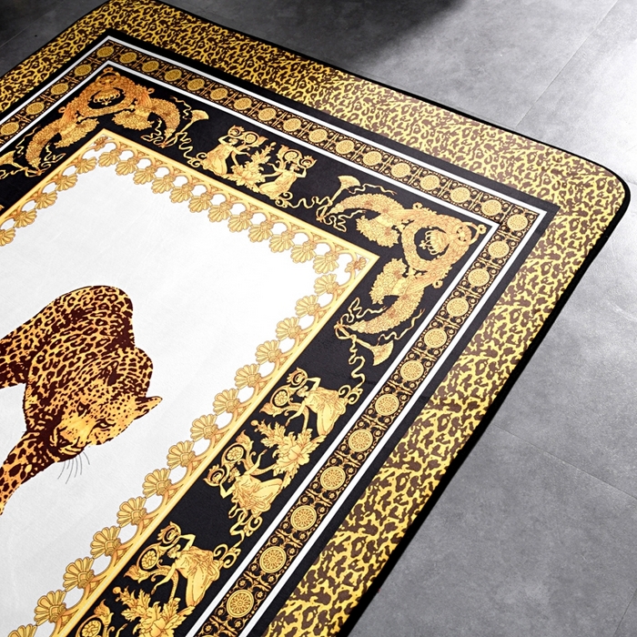 91家纺网 家纺一手货源 找家纺 爵仕 2023轻奢大地垫客厅大地毯复古 复古豹