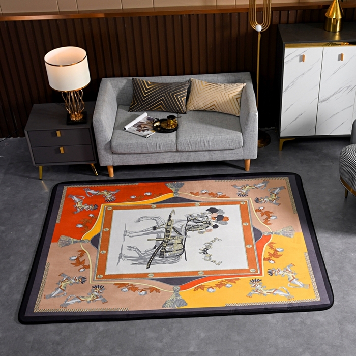 91家纺网 家纺一手货源 找家纺 爵仕 2023轻奢大地垫客厅大地毯复古 皇家车