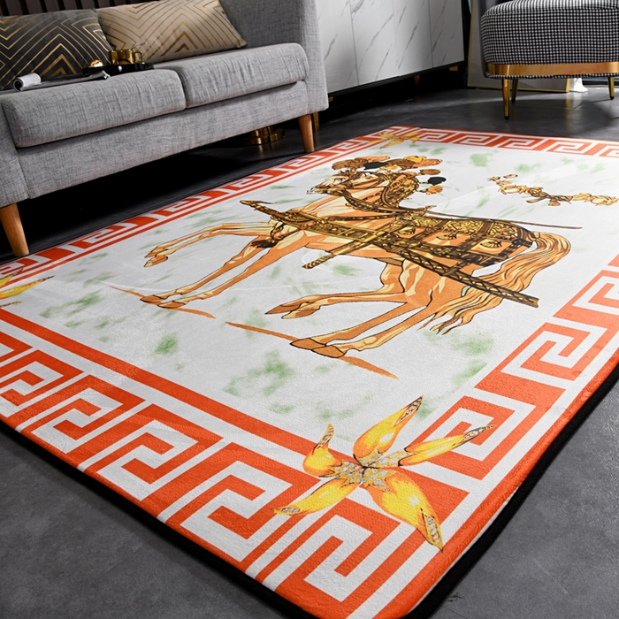 91家纺网 家纺一手货源 找家纺 爵仕 2023轻奢大地垫客厅大地毯复古 皇马