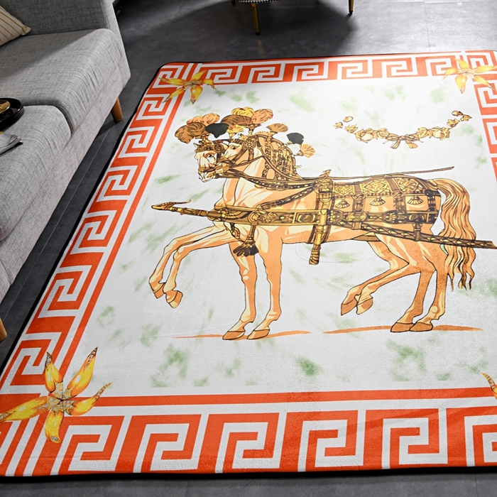 91家纺网 家纺一手货源 找家纺 爵仕 2023轻奢大地垫客厅大地毯复古 皇马