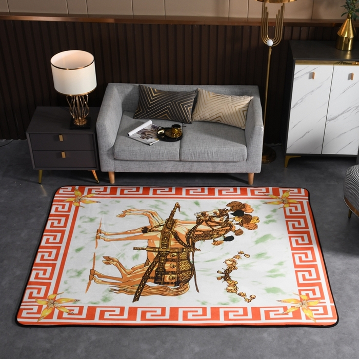 91家纺网 家纺一手货源 找家纺 爵仕 2023轻奢大地垫客厅大地毯复古 皇马