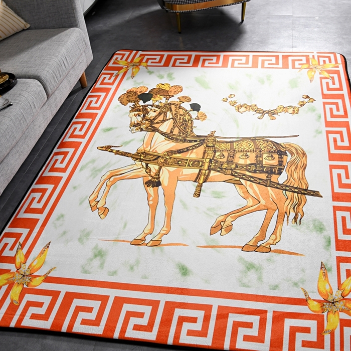 91家纺网 家纺一手货源 找家纺 爵仕 2023轻奢大地垫客厅大地毯复古 皇马