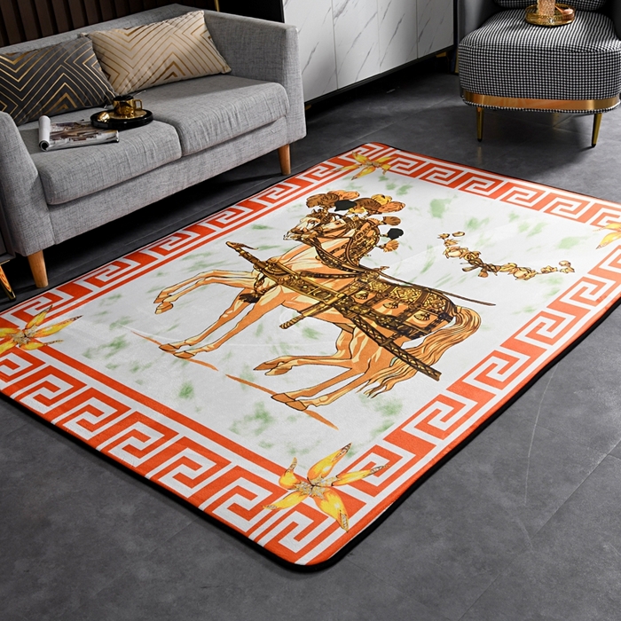 91家纺网 家纺一手货源 找家纺 爵仕 2023轻奢大地垫客厅大地毯复古 皇马