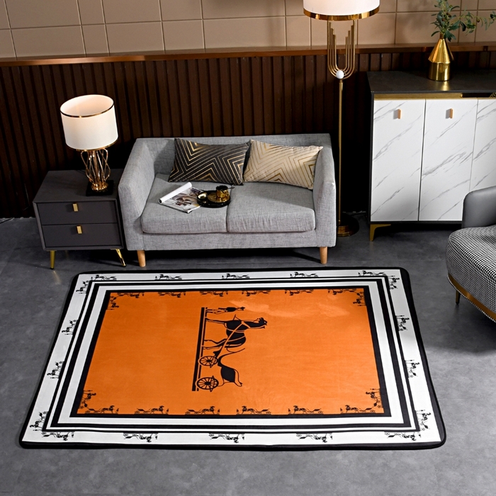 91家纺网 家纺一手货源 找家纺 爵仕 2023轻奢大地垫客厅大地毯复古 马车