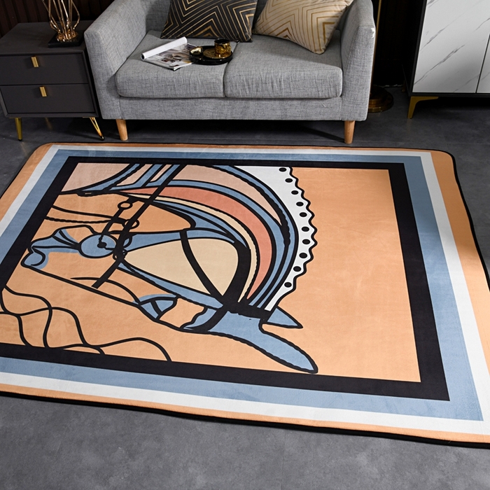 91家纺网 家纺一手货源 找家纺 爵仕 2023轻奢大地垫客厅大地毯复古 马首