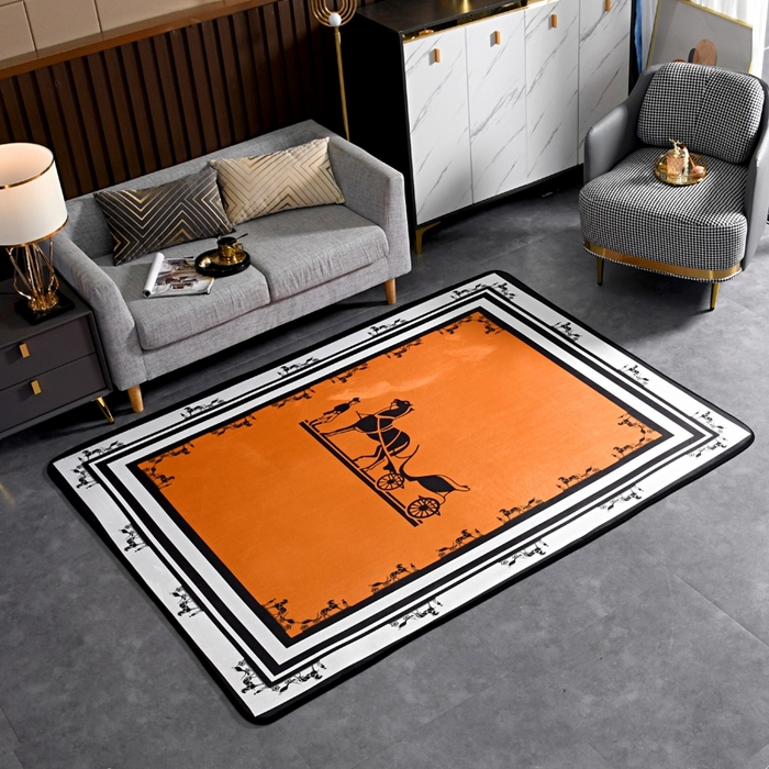 91家纺网 家纺一手货源 找家纺 爵仕 2023轻奢大地垫客厅大地毯复古 马车