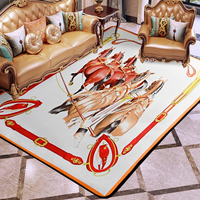 91家纺网 家纺一手货源 找家纺 爵仕 2023轻奢大地垫客厅大地毯复古 群马