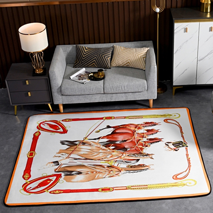 91家纺网 家纺一手货源 找家纺 爵仕 2023轻奢大地垫客厅大地毯复古 群马