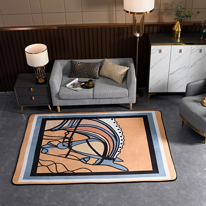 91家纺网 家纺一手货源 找家纺 爵仕 2023轻奢大地垫客厅大地毯复古 马首